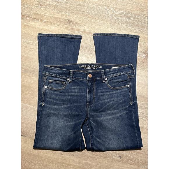 American Eagle Outfitters Dark Blue Women's Jeans 14 Short - Picture 2 of 9